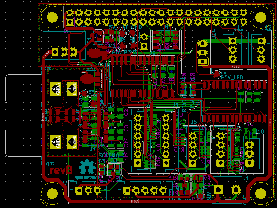 Screenshot des PCBs im Layout-Programm